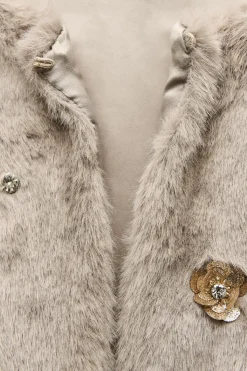 Sale ABRIGO CORTO EFECTO PELO Mujer Abrigos / Anoraks