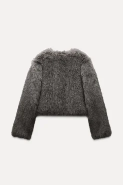 Outlet ABRIGO CORTO EFECTO PELO Mujer Abrigos / Anoraks