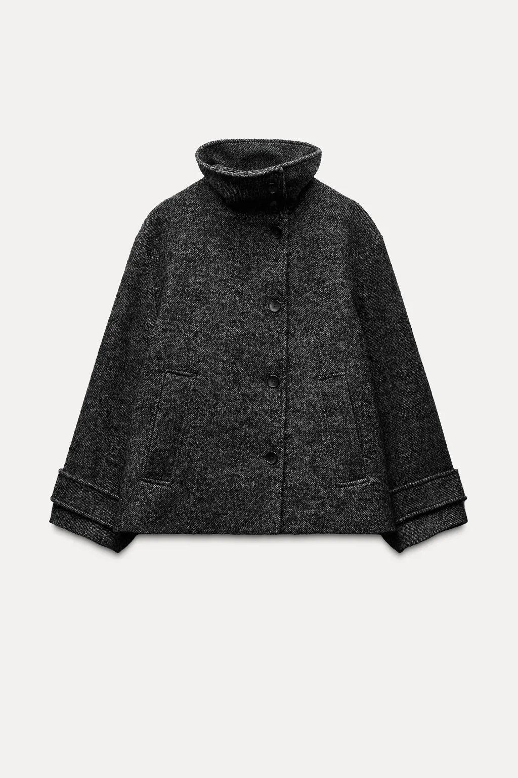 Outlet ABRIGO CORTO ESPIGA CON LANA ZW COLLECTION Mujer Abrigos / Anoraks