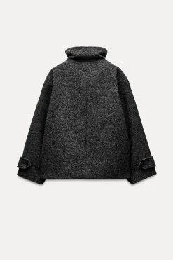 Outlet ABRIGO CORTO ESPIGA CON LANA ZW COLLECTION Mujer Abrigos / Anoraks