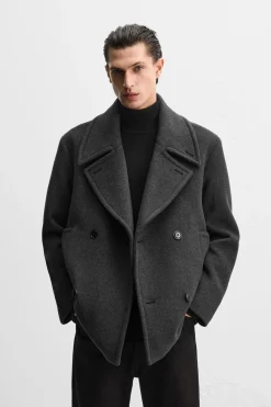 Clearance ABRIGO CORTO MEZCLA LANA Hombre Cazadoras|Abrigos / Gabardinas