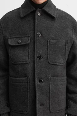 Sale ABRIGO CORTO MEZCLA LANA Hombre Cazadoras|Abrigos / Gabardinas