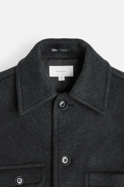 Sale ABRIGO CORTO MEZCLA LANA Hombre Cazadoras|Abrigos / Gabardinas