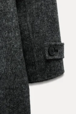 Sale ABRIGO CRUZADO CON LANA Mujer Abrigos / Anoraks