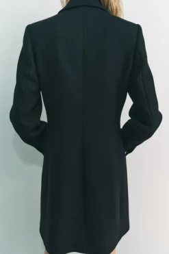 Sale ABRIGO CRUZADO CON LANA Mujer Abrigos / Anoraks