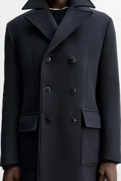 Discount ABRIGO CRUZADO MEZCLA LANA Hombre Cazadoras|Abrigos / Gabardinas