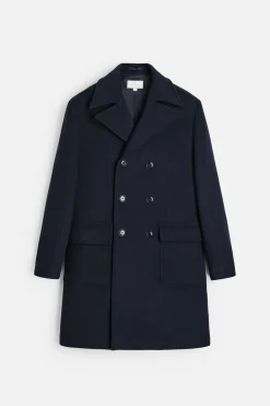 Discount ABRIGO CRUZADO MEZCLA LANA Hombre Cazadoras|Abrigos / Gabardinas