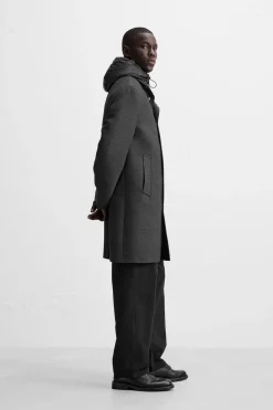 Outlet ABRIGO CUELLO CAPUCHA DESMONTABLE Hombre Cazadoras|Abrigos / Gabardinas