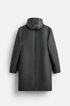 Outlet ABRIGO CUELLO CAPUCHA DESMONTABLE Hombre Cazadoras|Abrigos / Gabardinas