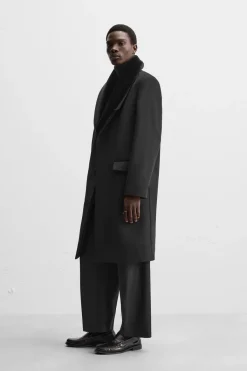 Discount ABRIGO CUELLO COMBINADO Hombre Cazadoras|Abrigos / Gabardinas