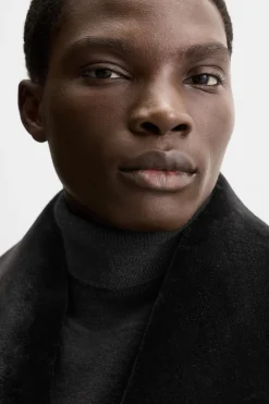 Discount ABRIGO CUELLO COMBINADO Hombre Cazadoras|Abrigos / Gabardinas