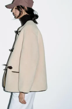 Discount ABRIGO EFECTO PELO ALAMARES Mujer Abrigos / Anoraks