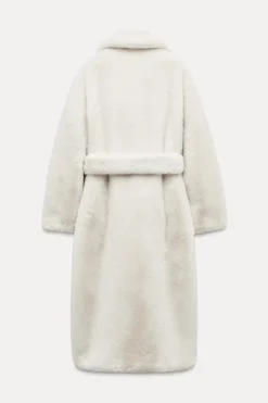 Best ABRIGO EFECTO PELO CINTURÓN ZW COLLECTION Mujer Abrigos / Anoraks