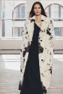 Best ABRIGO EFECTO PELO ESTAMPADO ANIMAL ZW COLLECTION Mujer Abrigos / Anoraks