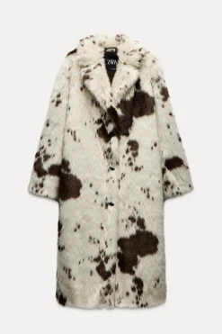 Best ABRIGO EFECTO PELO ESTAMPADO ANIMAL ZW COLLECTION Mujer Abrigos / Anoraks