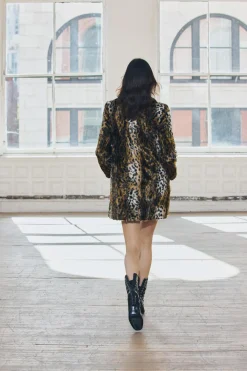 Discount ABRIGO EFECTO PELO ESTAMPADO ANIMAL ZW COLLECTION Mujer Abrigos / Anoraks