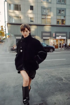 Hot ABRIGO EFECTO PELO JOYAS ZW COLLECTION Mujer Abrigos / Anoraks