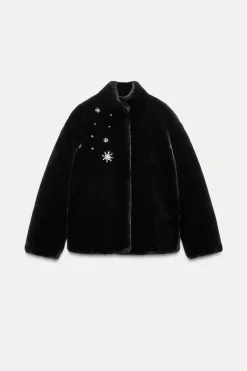 Hot ABRIGO EFECTO PELO JOYAS ZW COLLECTION Mujer Abrigos / Anoraks