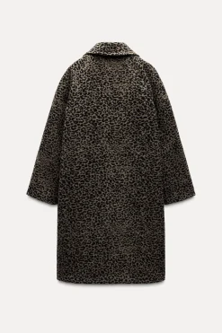 Online ABRIGO ESTAMPADO ANIMAL MEZCLA LANA ZW COLLECTION Mujer Abrigos / Anoraks