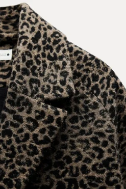 Online ABRIGO ESTAMPADO ANIMAL MEZCLA LANA ZW COLLECTION Mujer Abrigos / Anoraks