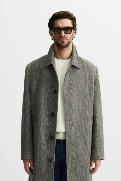 Sale ABRIGO ESTRUCTURA ESPIGA Hombre Cazadoras|Abrigos / Gabardinas