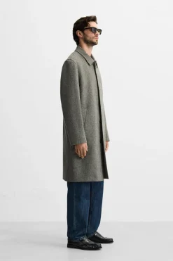 Sale ABRIGO ESTRUCTURA ESPIGA Hombre Cazadoras|Abrigos / Gabardinas