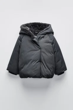 Niños ZARA 1½ - 6 Años·Abrigos|6 - 18 Meses·Abrigos / Buzos<ABRIGO FORRADO CAPUCHA