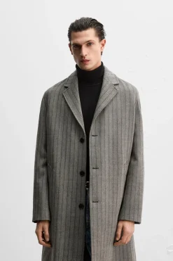 Fashion ABRIGO LANA ESPIGA Hombre Cazadoras|Abrigos / Gabardinas