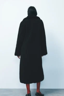 New ABRIGO LARGO BORREGUILLO Mujer Abrigos / Anoraks