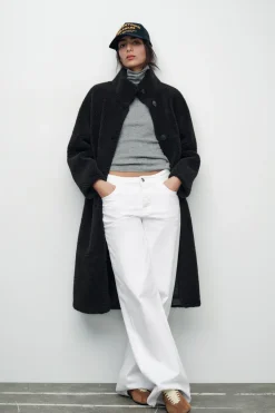 Outlet ABRIGO LARGO BORREGUILLO Mujer Abrigos / Anoraks