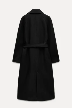 Best ABRIGO LARGO CINTURÓN CON LANA Mujer Abrigos / Anoraks