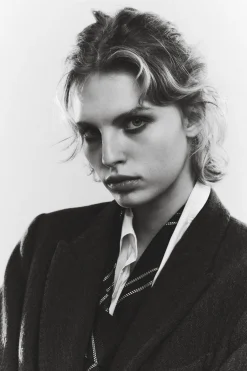 Best ABRIGO LARGO CON LANA ZW COLLECTION Mujer Abrigos / Anoraks