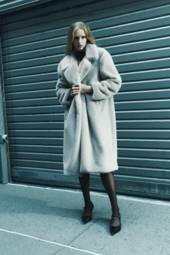 Outlet ABRIGO LARGO EFECTO PELO Mujer Abrigos / Anoraks