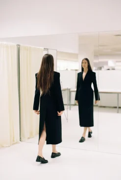 Best ABRIGO LARGO ENTALLADO ZW COLLECTION Mujer Abrigos / Anoraks