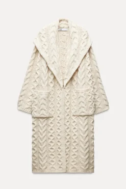 Hot ABRIGO LARGO PUNTO OCHOS Mujer Abrigos / Anoraks|Cárdigan / Jerséis