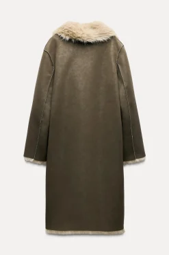 Outlet ABRIGO LARGO REVERSIBLE DOBLE FAZ Mujer Abrigos / Anoraks