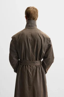 Hot ABRIGO LAVADO ACABADO ENCERADO Hombre Cazadoras|Abrigos / Gabardinas