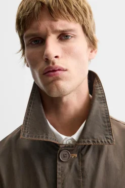 Hot ABRIGO LAVADO ACABADO ENCERADO Hombre Cazadoras|Abrigos / Gabardinas