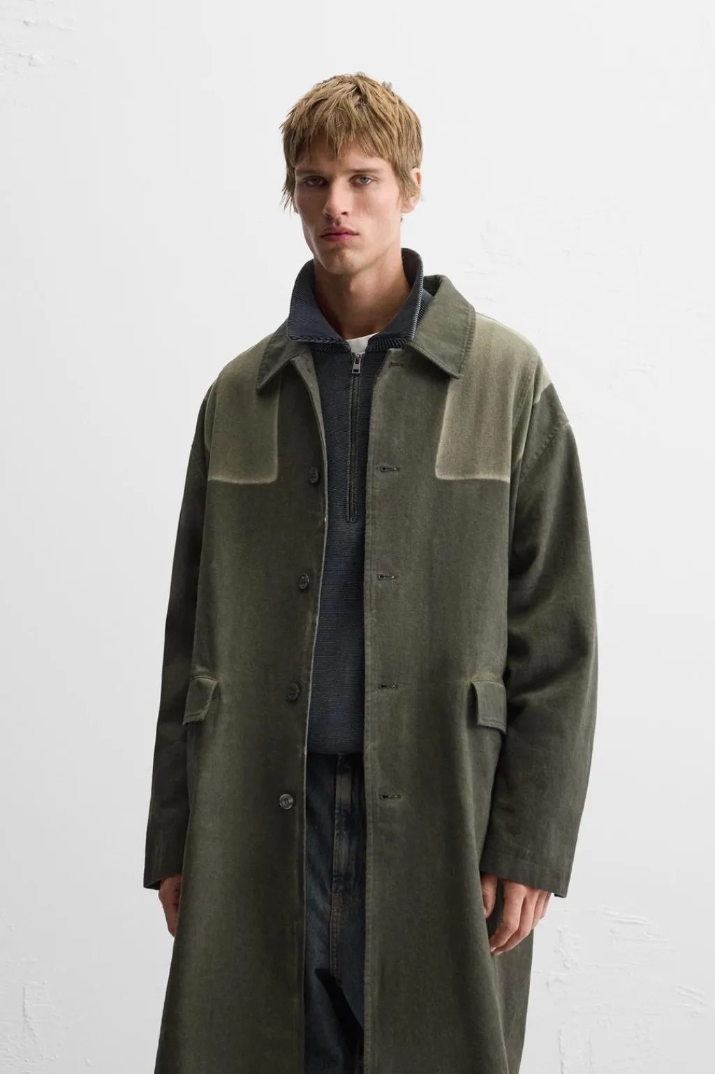 Best ABRIGO LAVADO COLOR BLOCK Hombre Cazadoras|Abrigos / Gabardinas