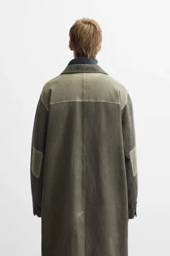 Best ABRIGO LAVADO COLOR BLOCK Hombre Cazadoras|Abrigos / Gabardinas