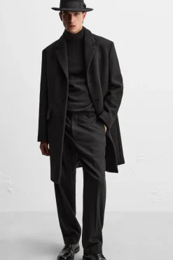 Online ABRIGO MEZCLA LANA Hombre Cazadoras|Abrigos / Gabardinas