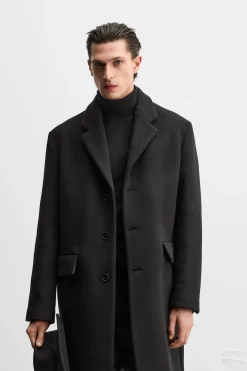 Online ABRIGO MEZCLA LANA Hombre Cazadoras|Abrigos / Gabardinas