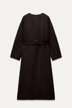 Online ABRIGO MEZCLA LANA CINTURÓN ZW COLLECTION Mujer Abrigos / Anoraks