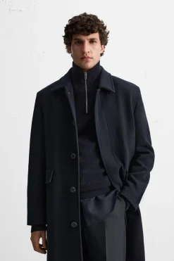 Best ABRIGO MEZCLA LANA ESTRUCTURA Hombre Cazadoras|Abrigos / Gabardinas