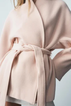 New ABRIGO MEZCLA LANA MANTECO ZW COLLECTION Mujer Abrigos / Anoraks