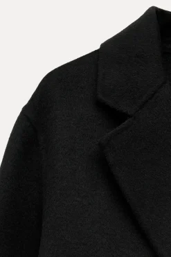 Online ABRIGO OVERSIZE CRUZADO CON LANA Mujer Abrigos / Anoraks