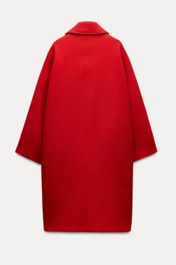 New ABRIGO OVERSIZE MEZCLA LANA MANTECO ZW COLLECTION Mujer Abrigos / Anoraks