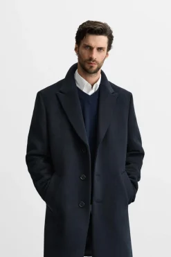 Best ABRIGO PAÑO CON LANA Hombre Cazadoras|Abrigos / Gabardinas