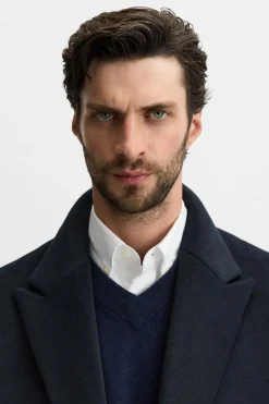 Best ABRIGO PAÑO CON LANA Hombre Cazadoras|Abrigos / Gabardinas