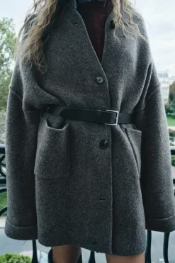 Outlet ABRIGO PUNTO BOLSILLOS PLASTRÓN Mujer Abrigos / Anoraks|Cárdigan / Jerséis